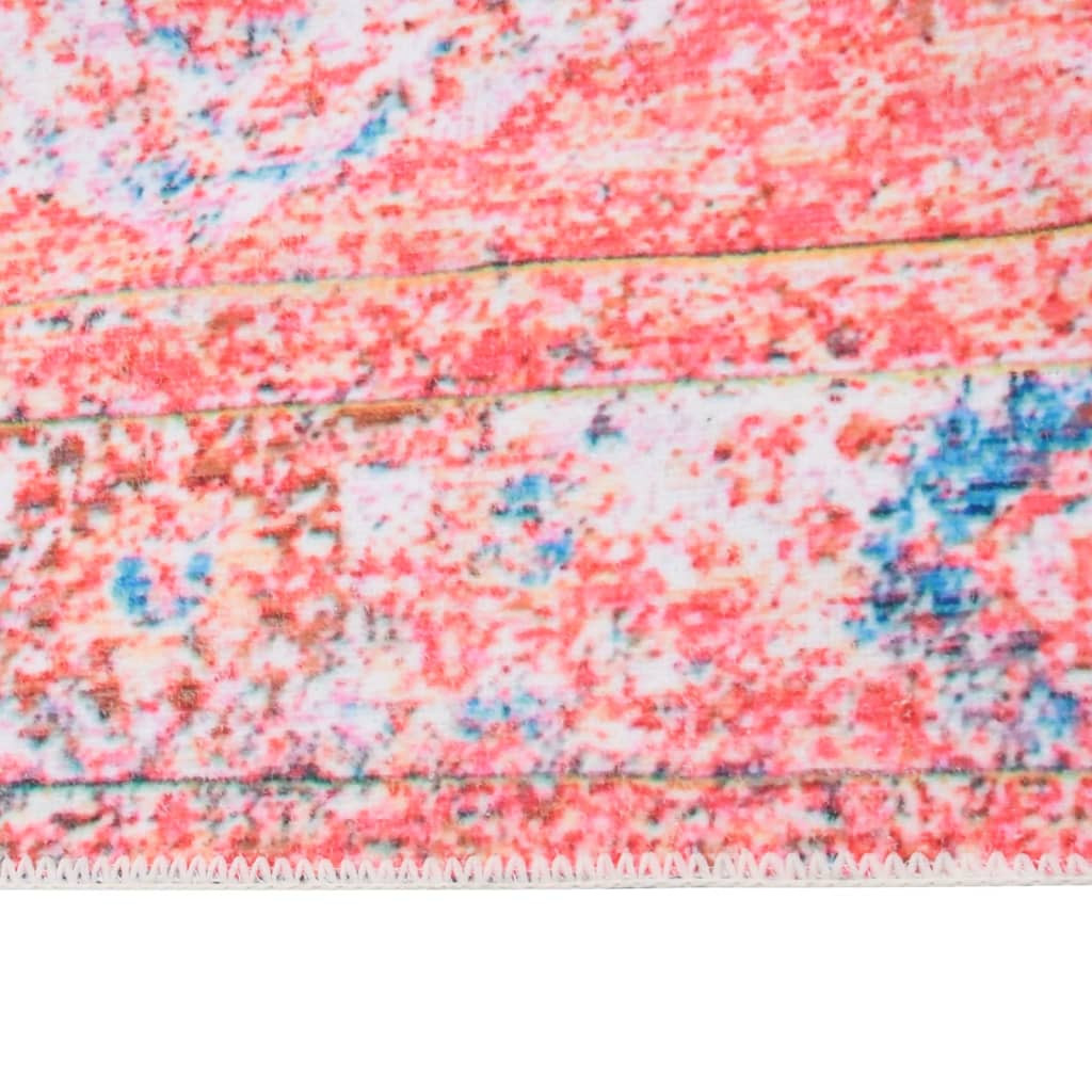 vidaXL Matta med mönster tvättbar flerfärgad 140x200 cm polyester