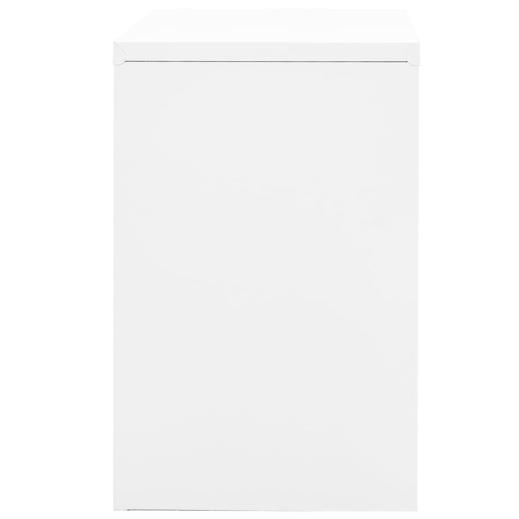 vidaXL Dokumentskåp vit 90x46x72,5 cm stål