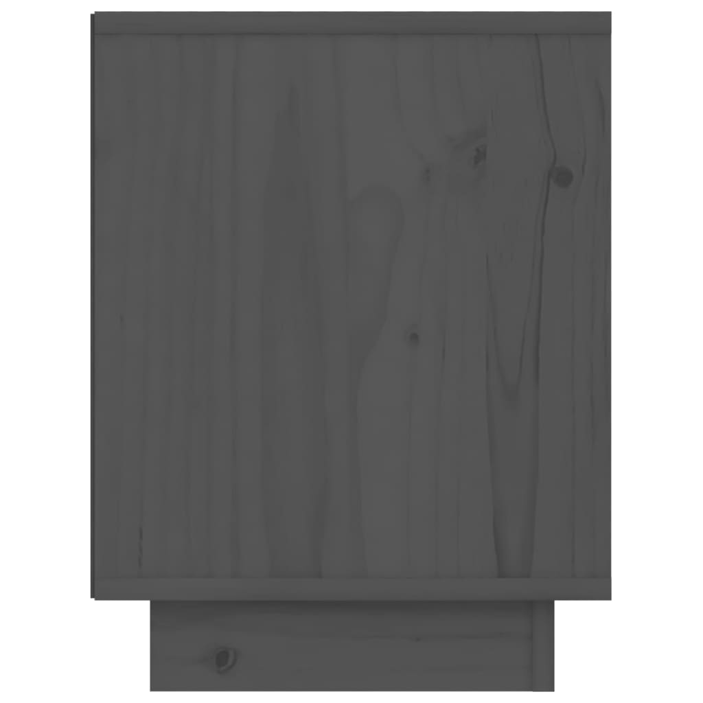 vidaXL Sängbord grå 40x30x40 cm massiv furu