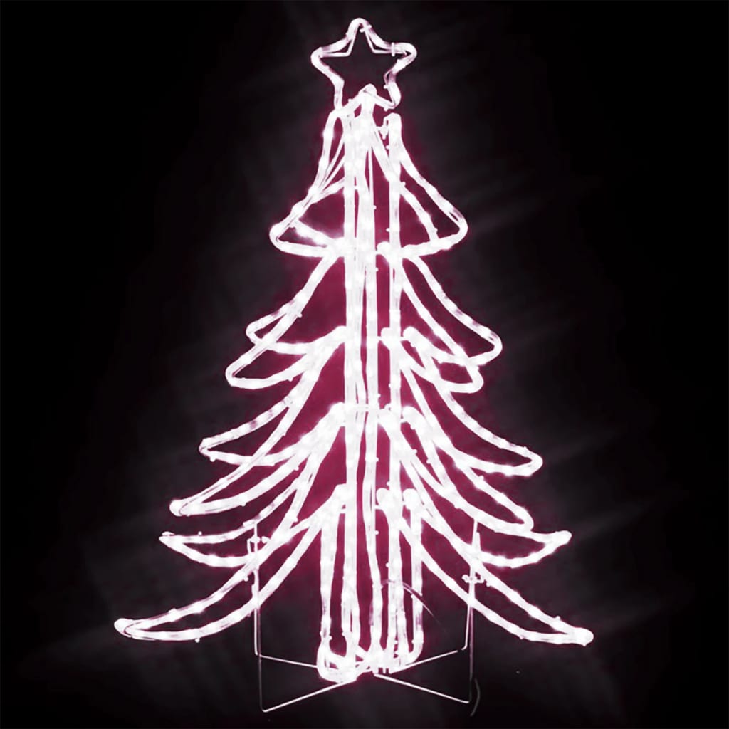 vidaXL Hopfällbar julgran ljusslinga med LED varmvit 87x87x93 cm