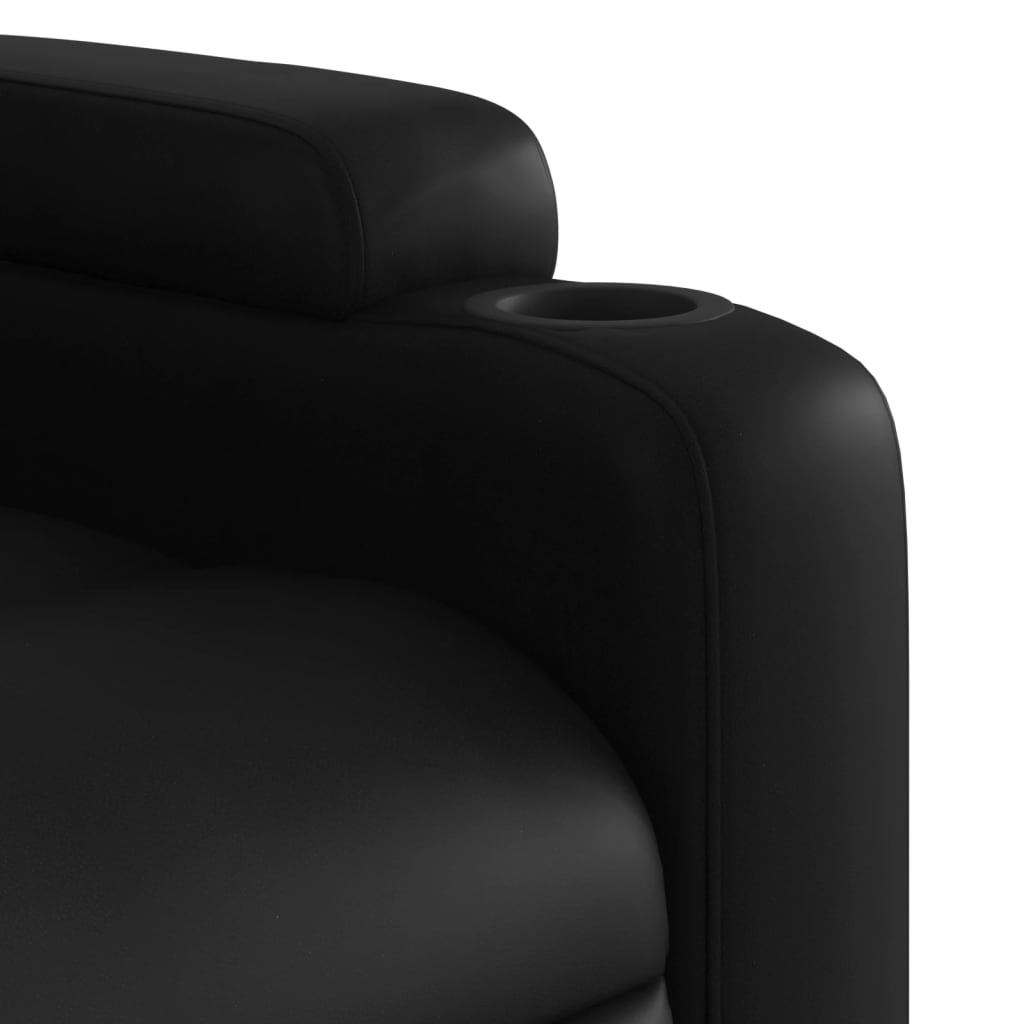 vidaXL Elektrisk reclinerfåtölj svart konstläder