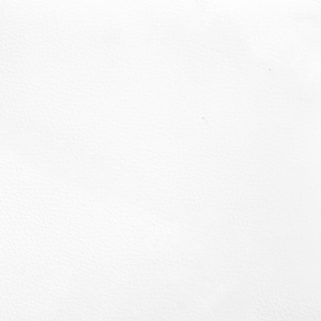 vidaXL Sängram med huvudgavel vit 160x200 cm konstläder