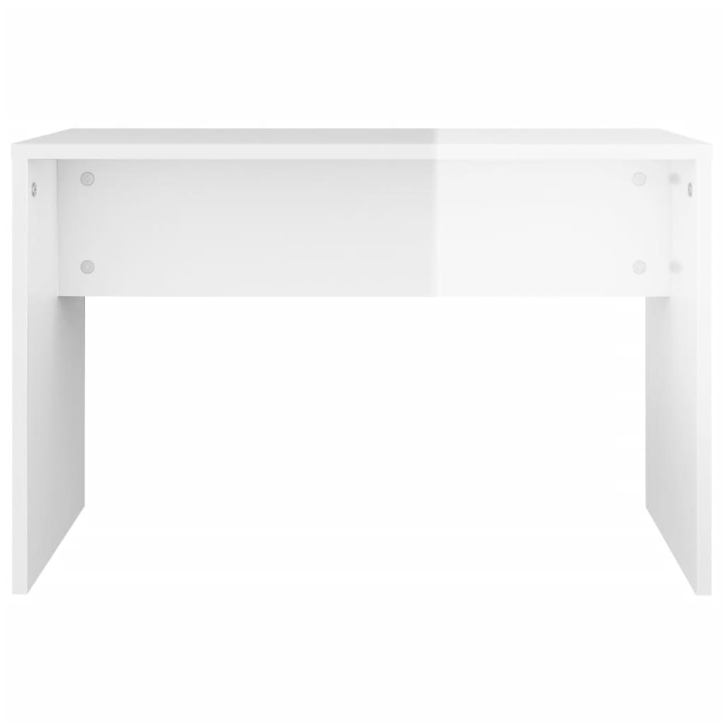 vidaXL Sminkbord set vit högglans 96x40x142 cm