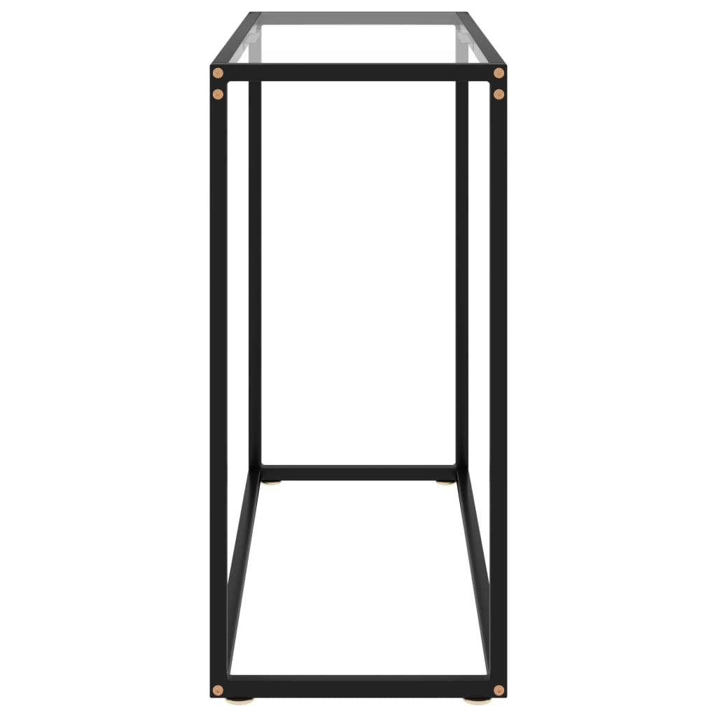 vidaXL Konsolbord transparent 80x35x75 cm härdat glas