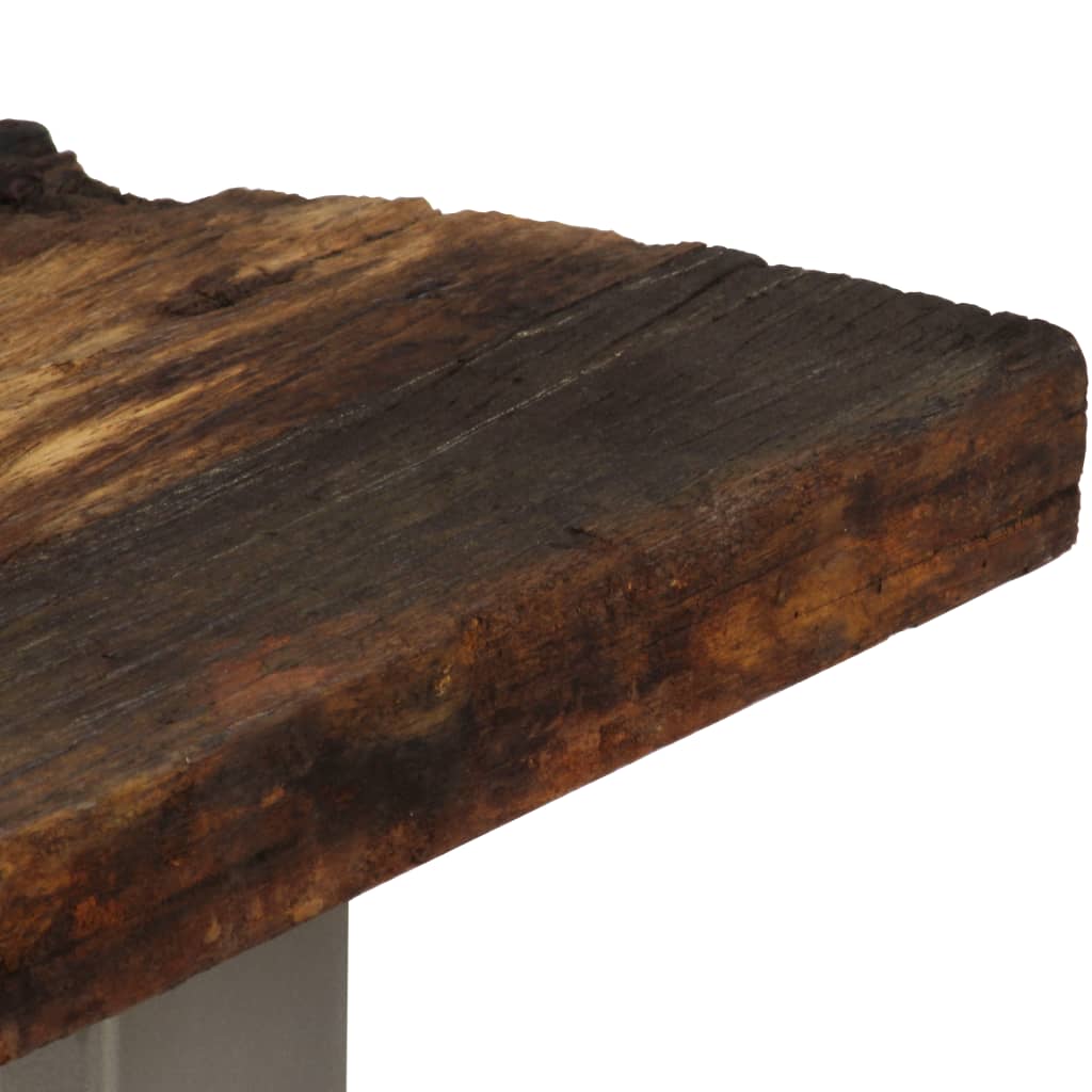 vidaXL Konsolbord återvunnet trä och stål 120x35x76 cm