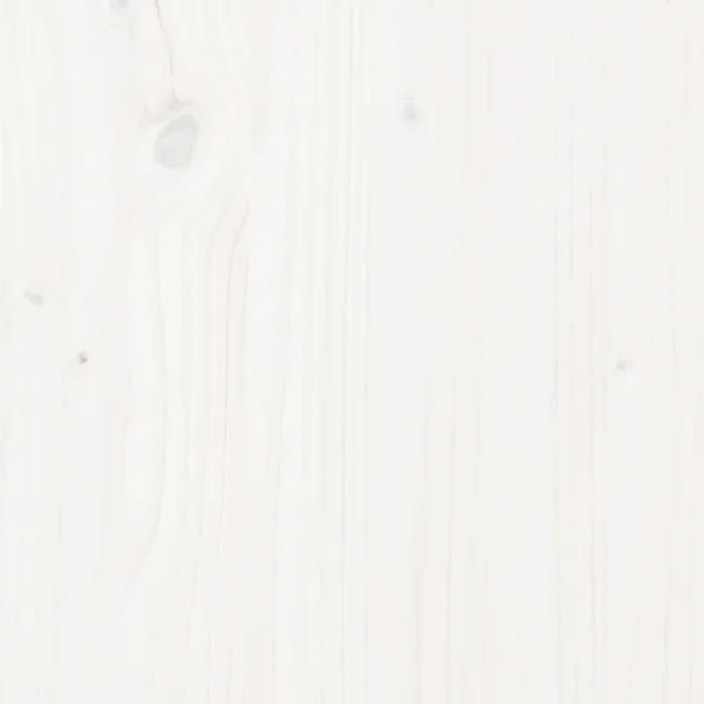 vidaXL Sängram vit massivt trä 90x200 cm enkelsäng