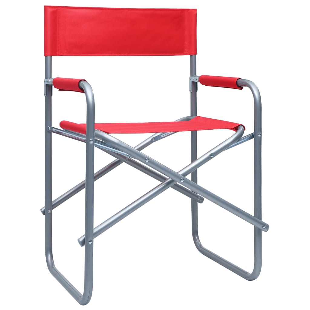 vidaXL Regissörsstol 2 st stål röd