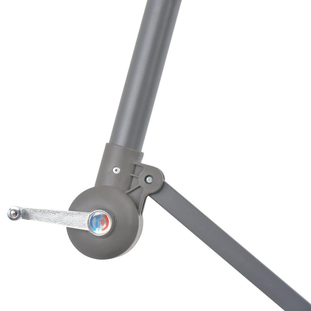 vidaXL Frihängande parasoll med aluminiumstång 300 cm antracit