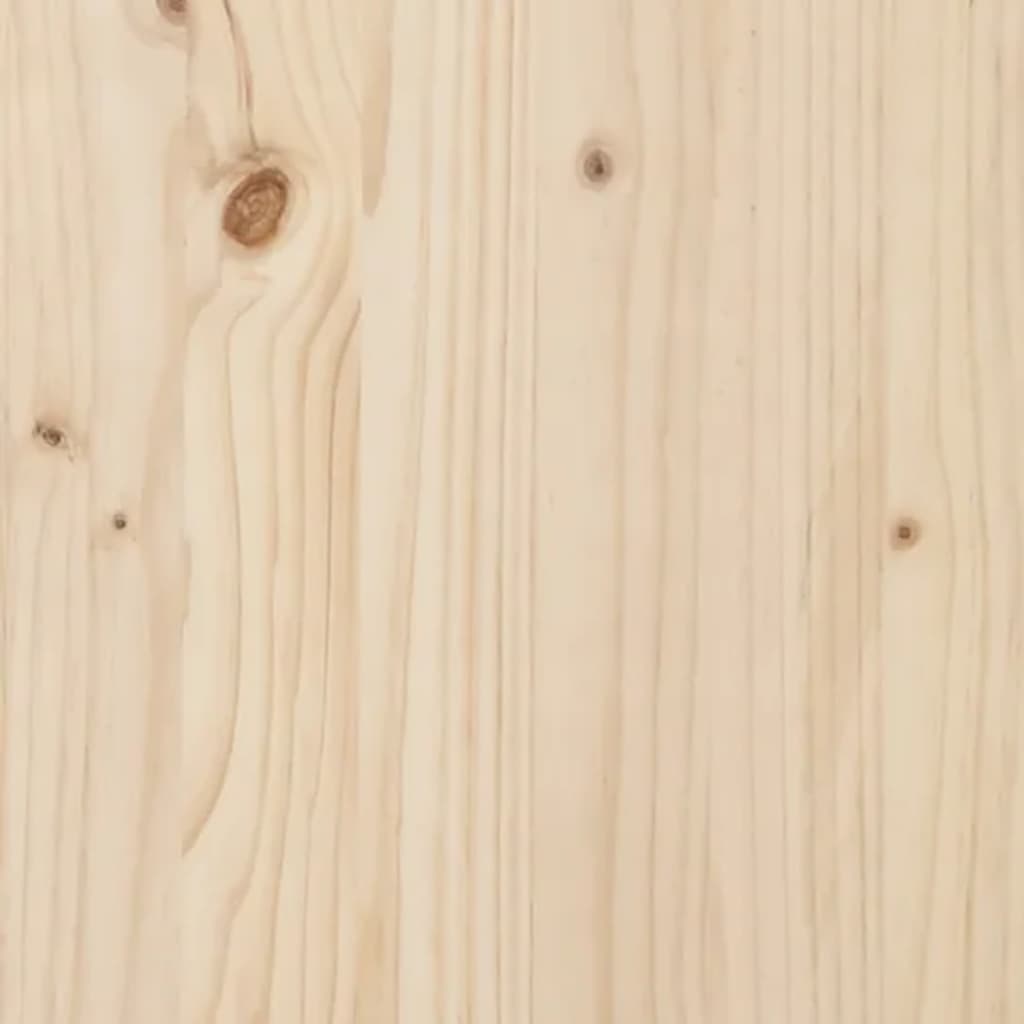 vidaXL Sängram LED 75x190 cm massivt trä