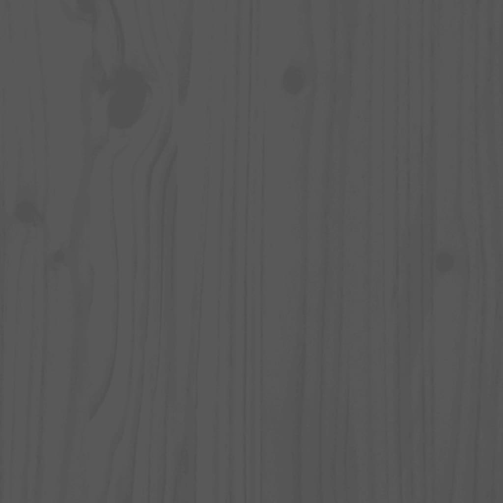 vidaXL Utdragbar dagbädd grå massiv furu 2x(80x200) cm
