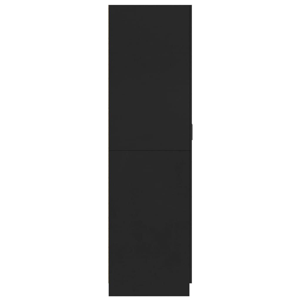 vidaXL Garderob svart 80x52x180 cm konstruerat trä
