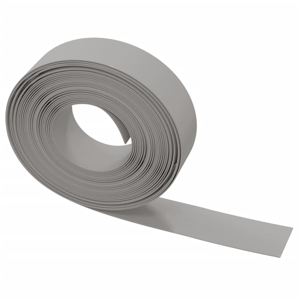 vidaXL Rabattkant grå 10 m 15 cm polyeten