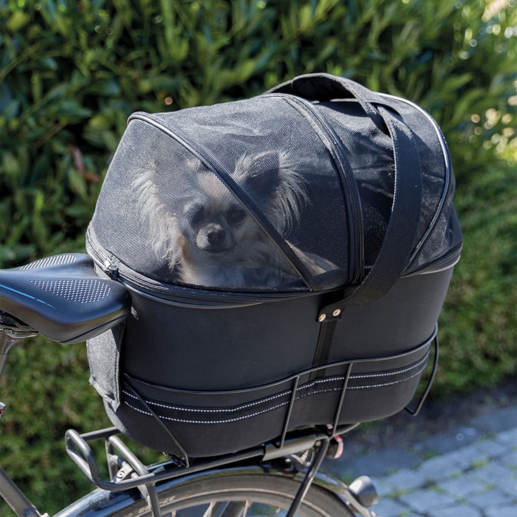 TRIXIE Cykelkorg för husdjur pakethållare 29x42x48 cm svart