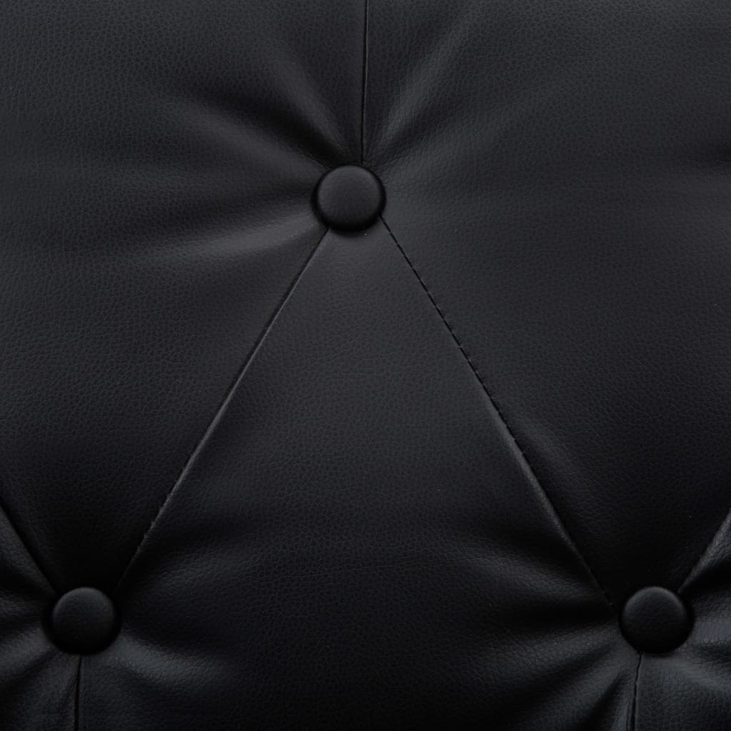 vidaXL Soffgrupp 2 delar konstläderklädsel svart