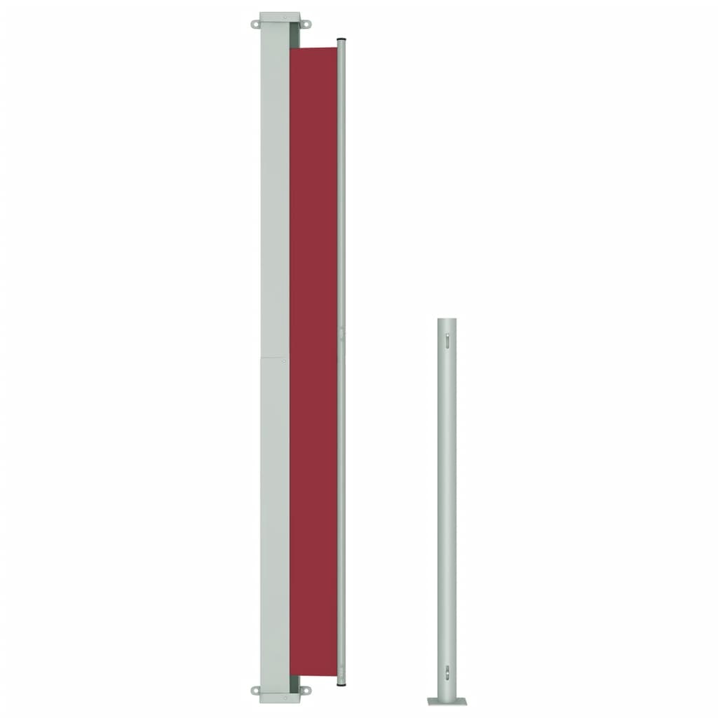 vidaXL Infällbar sidomarkis 180x500 cm röd