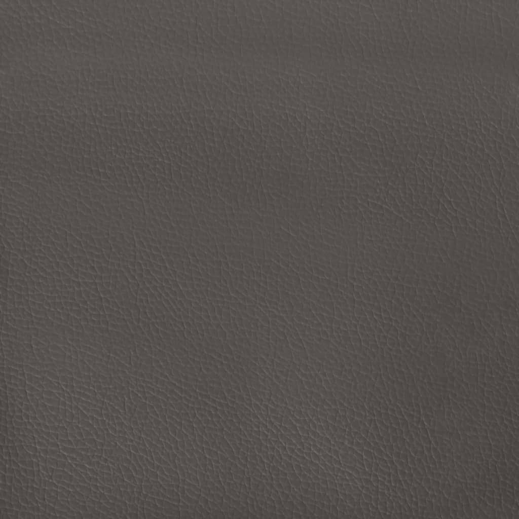 vidaXL Pocketresårmadrass grå 90x200x20 cm konstläder