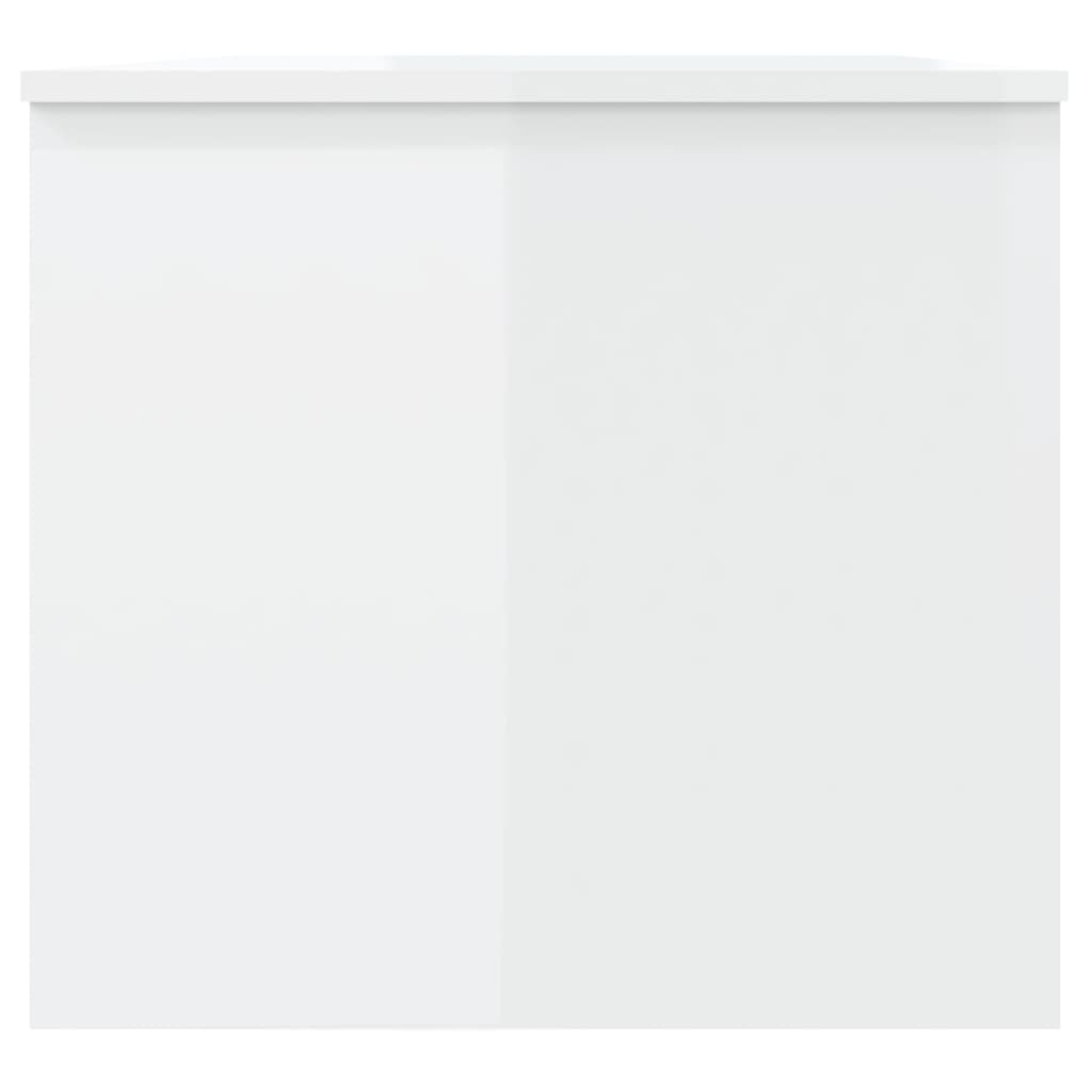 vidaXL Soffbord vit högglans 102x50,5x46,5 cm konstruerat trä