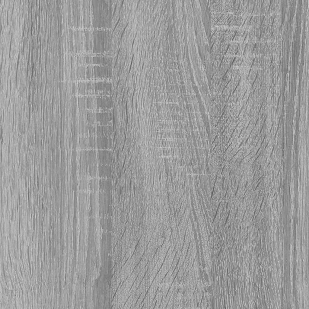 vidaXL Badrumsspegel grå sonoma 60x10,5x37 cm konstruerat trä