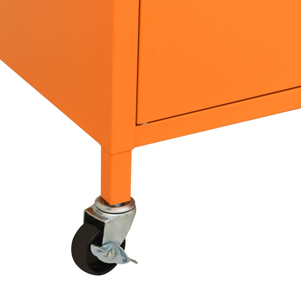 vidaXL Förvaringsskåp orange 60x35x56 cm stål
