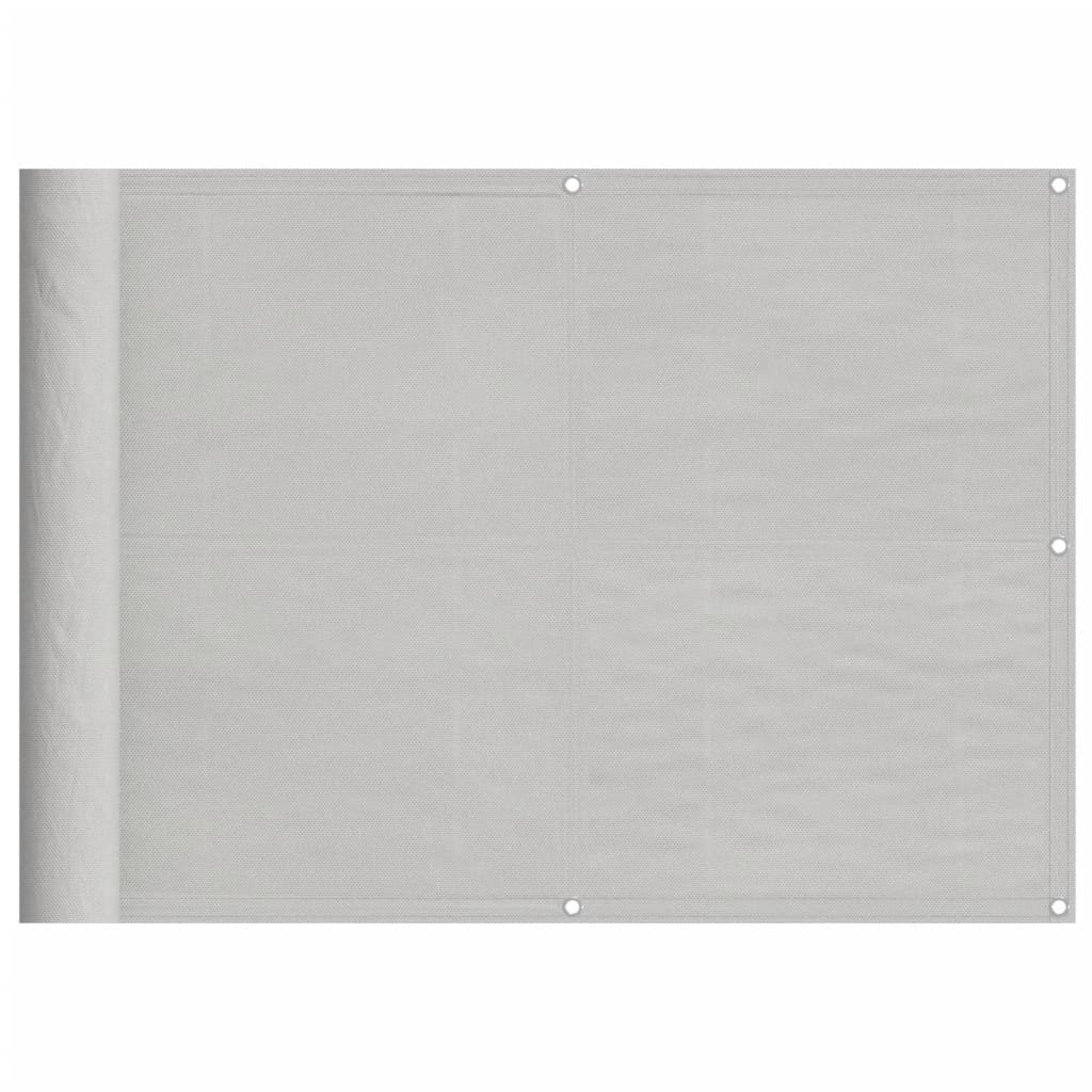 vidaXL Balkongskärm ljusgrå 75x1000 cm 100% polyester oxford