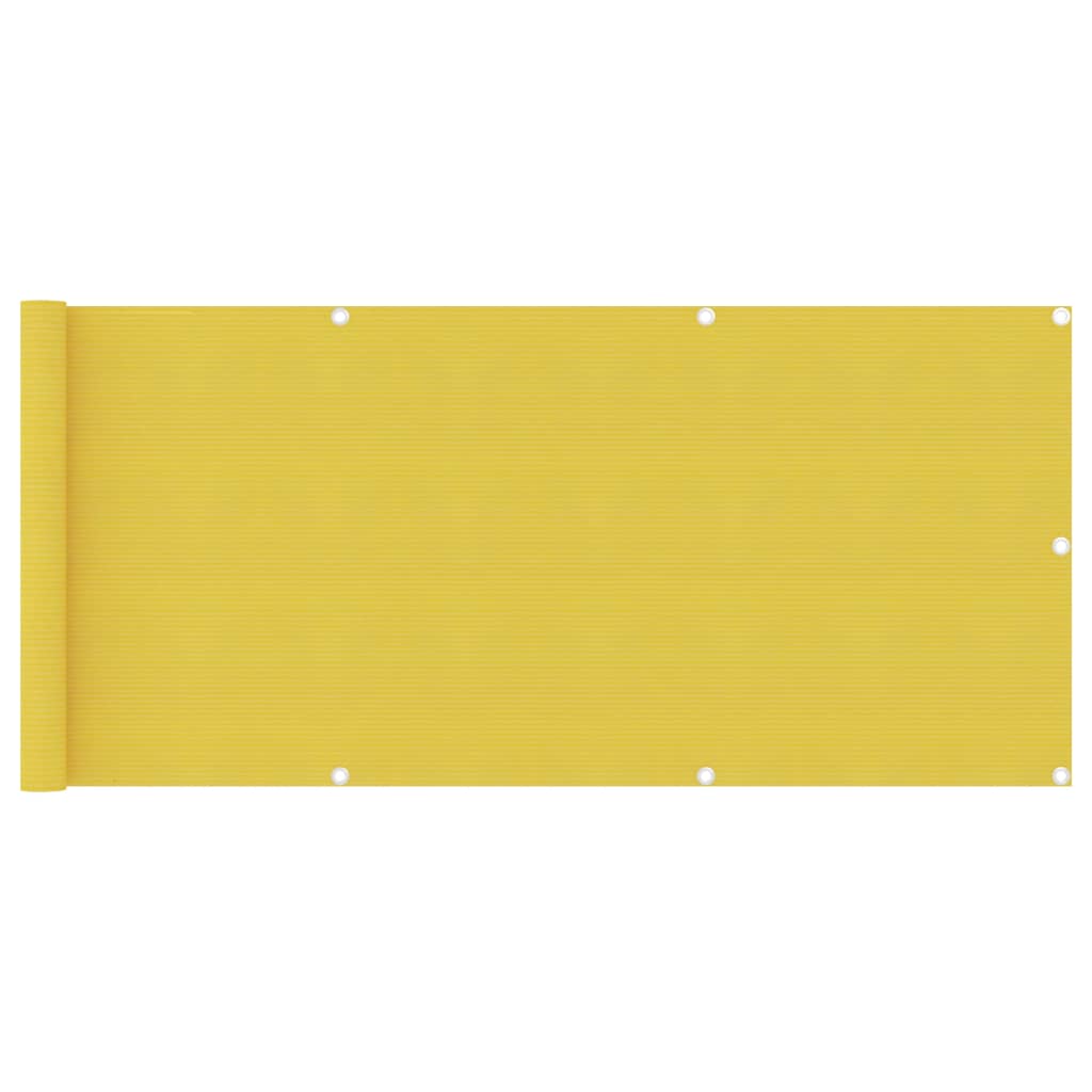 vidaXL Balkongskärm gul 75x400 cm HDPE