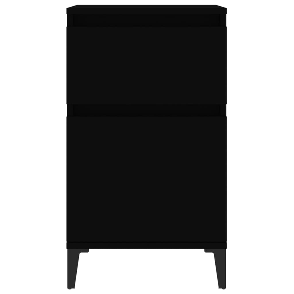 vidaXL Sängbord svart 40x35x70 cm