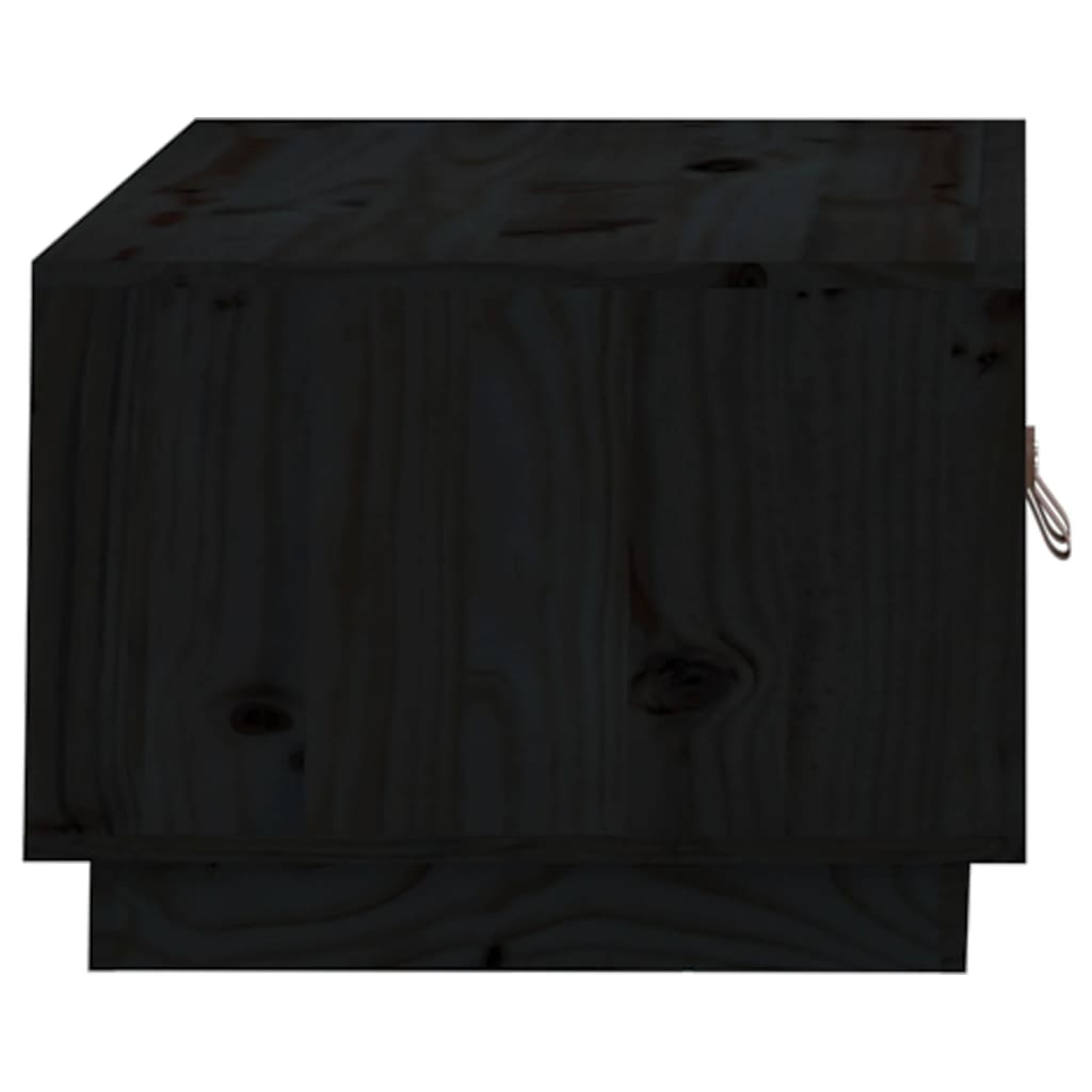 vidaXL Soffbord svart 80x50x35 cm massiv furu