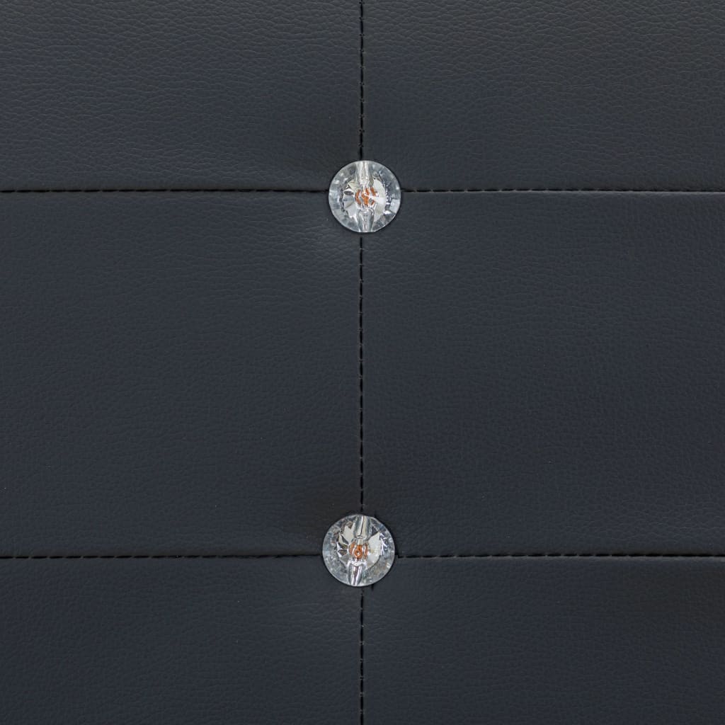 vidaXL Säng med memoryskummadrass svart konstläder 160x200 cm