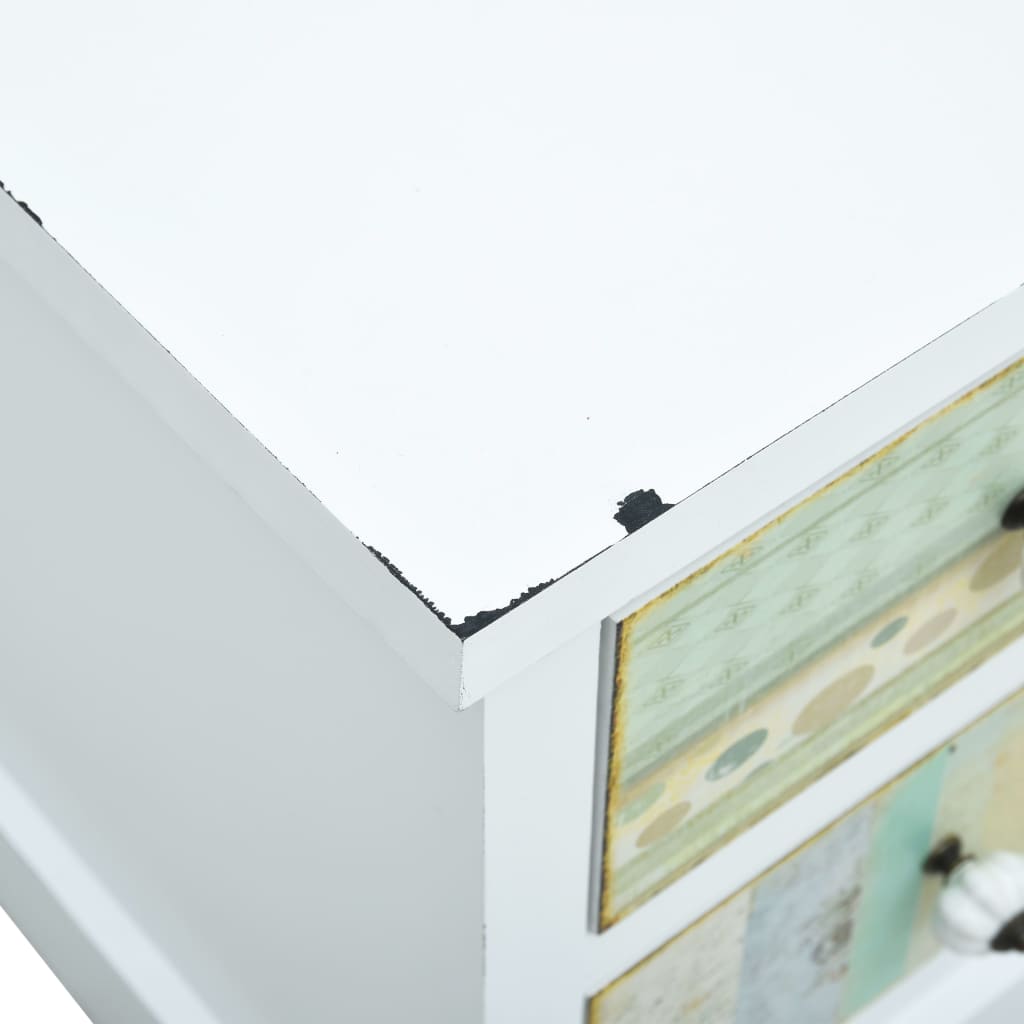 vidaXL TV-bänk med lådor vit 120x30x40 cm MDF