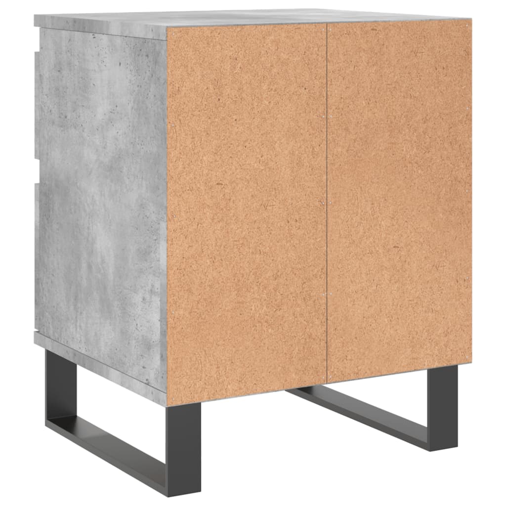 vidaXL Sängbord betonggrå 40x35x50 cm konstruerat trä