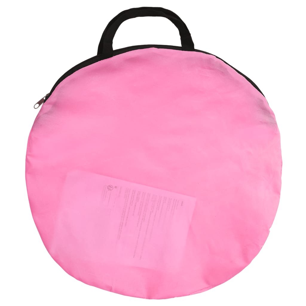 vidaXL Lektält med 250 bollar rosa 70x112x70 cm