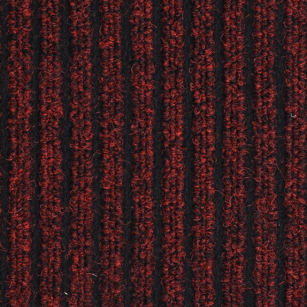 vidaXL Dörrmatta rödrandig 80x120 cm