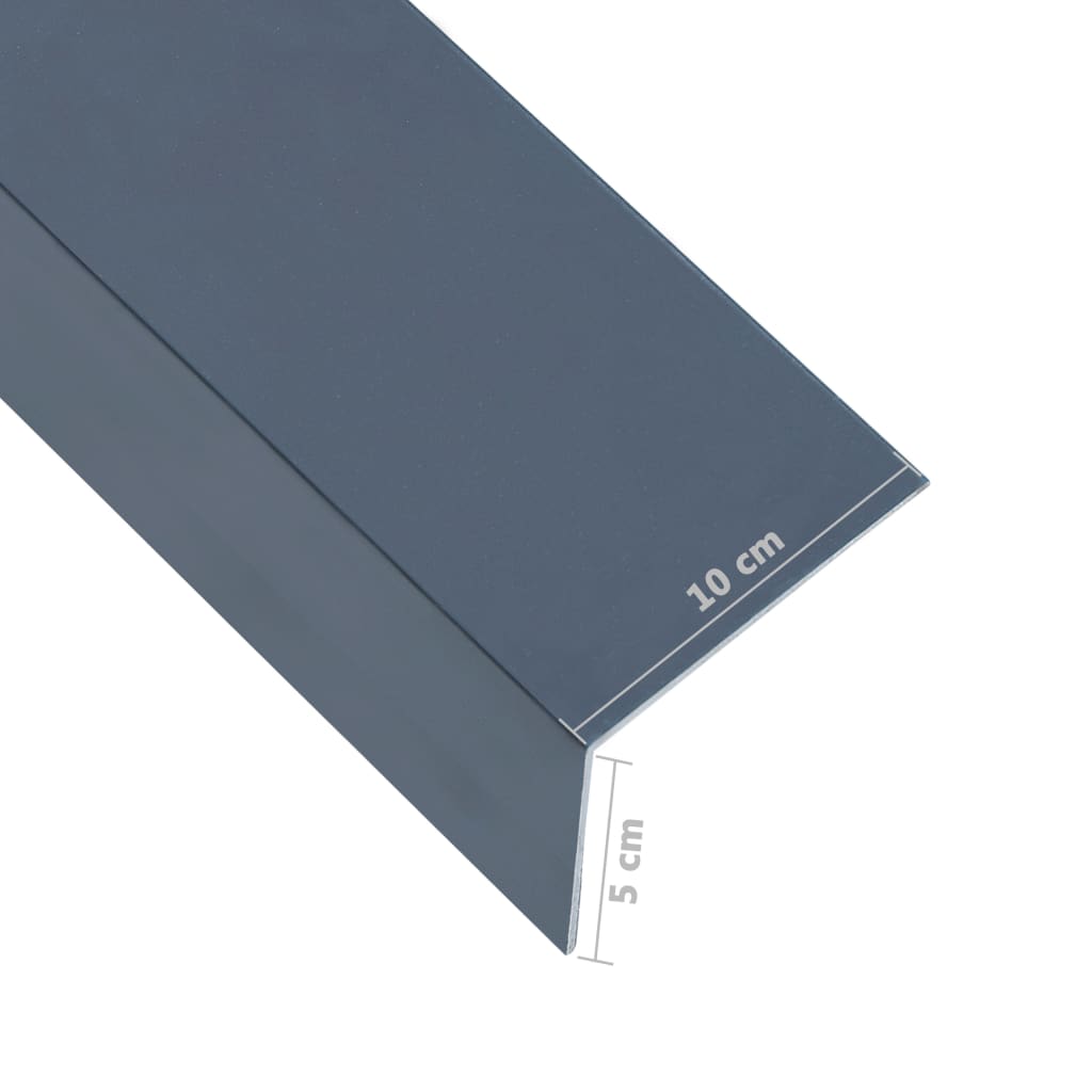 vidaXL Vinkelstång 90° L-profil 5 st aluminium antracit 170cm 100x50 mm