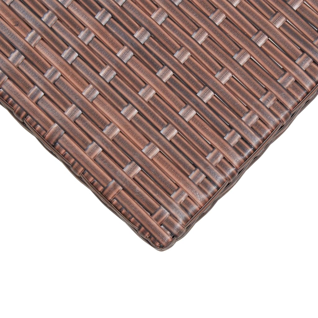 vidaXL Trädgårdsbord brun 110x60x67 cm konstrotting