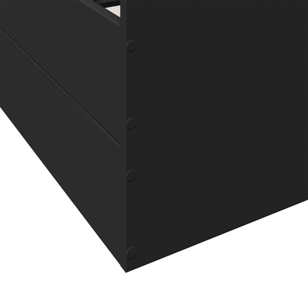 vidaXL Sängram med lådor svart 180x200 cm konstruerat trä