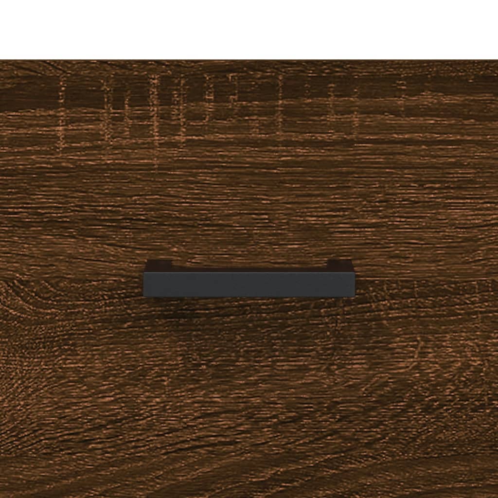 vidaXL Väggmonterat sängbord brun ek 35x35x20 cm