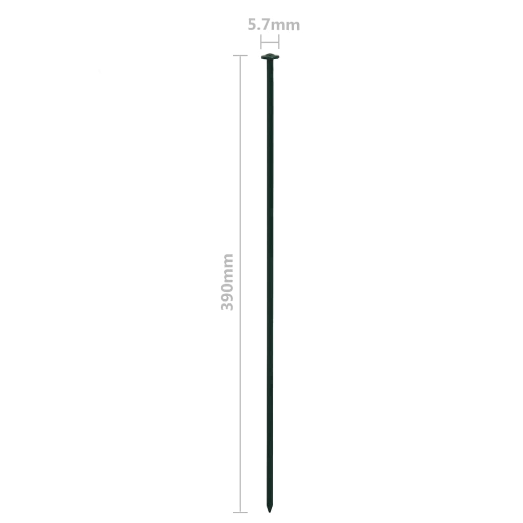 vidaXL Staket båge 77,3x26 cm grön