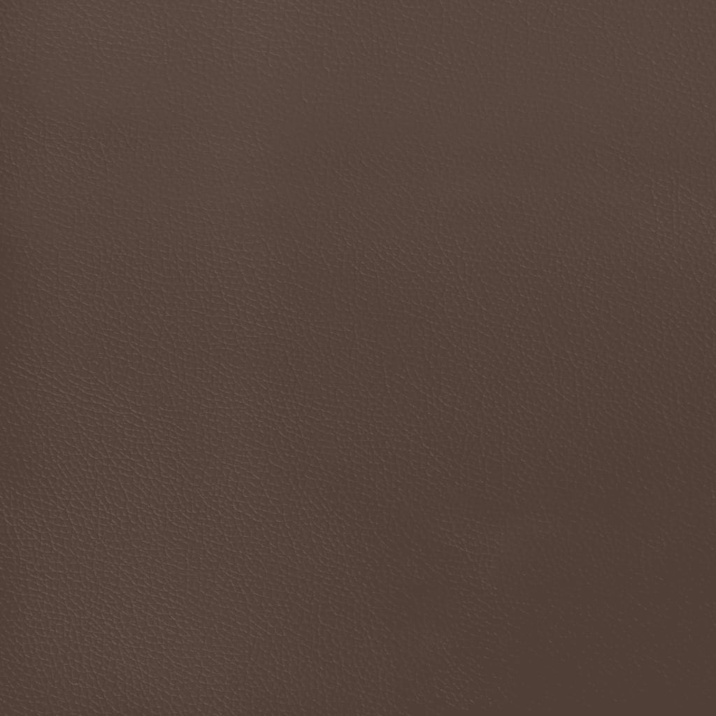 vidaXL Sänggavel med kanter brun 93x16x78/88 cm konstläder