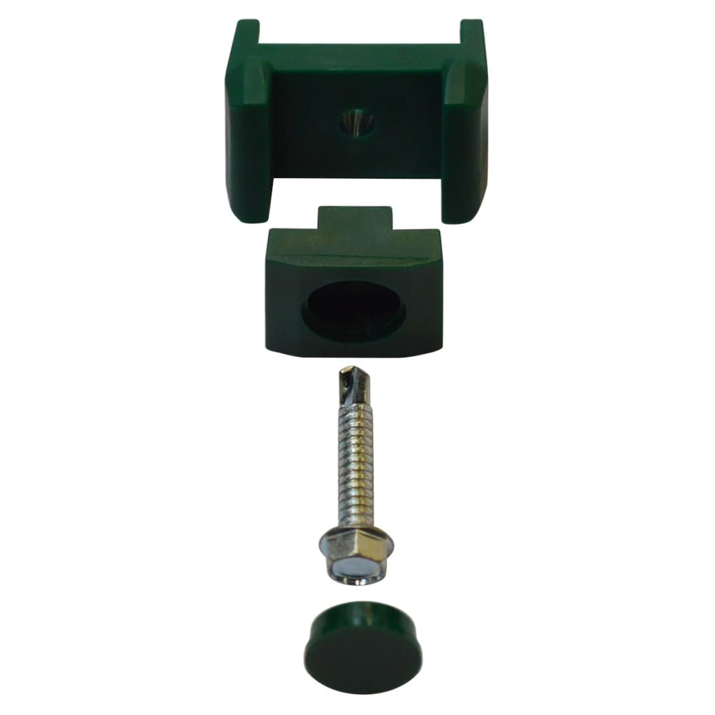 vidaXL 2D Stängselpaneler med stolpar 2008x2230 mm 2 m grön