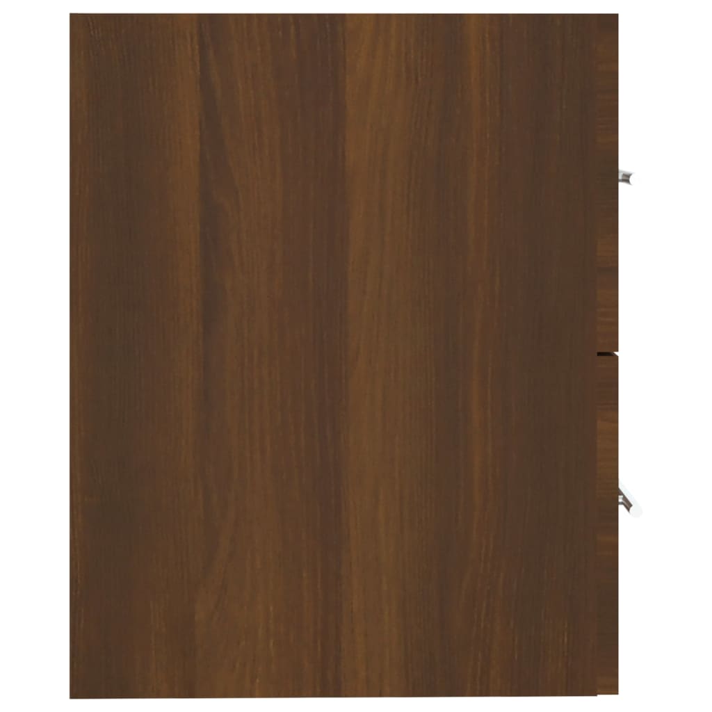 vidaXL Handfatsskåp brun ek 60x38,5x48 cm konstruerat trä