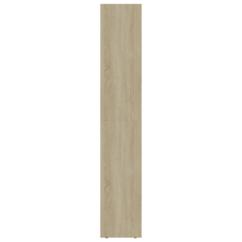 vidaXL Bokskåp vit och sonoma-ek 36x30x171 cm konstruerat trä