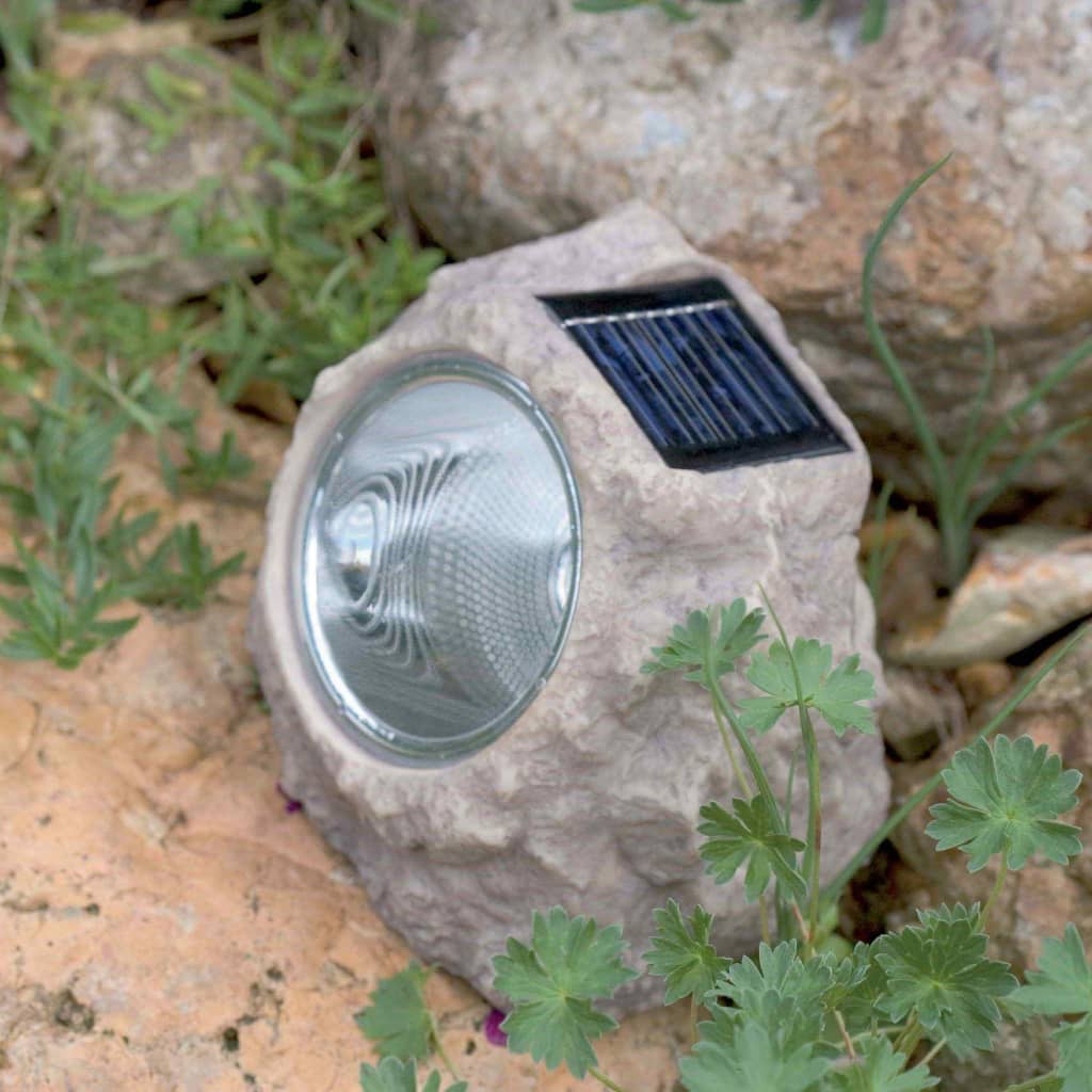 Luxform Trädgårdsbelysning solcell LED Andes stenformad 3 st