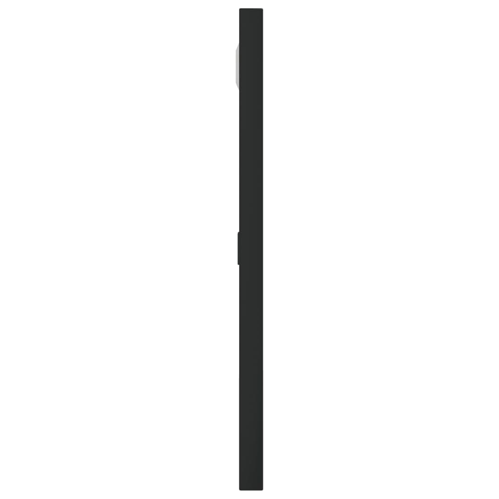 vidaXL Väggspegel svart 30x30 cm fyrkantig järn