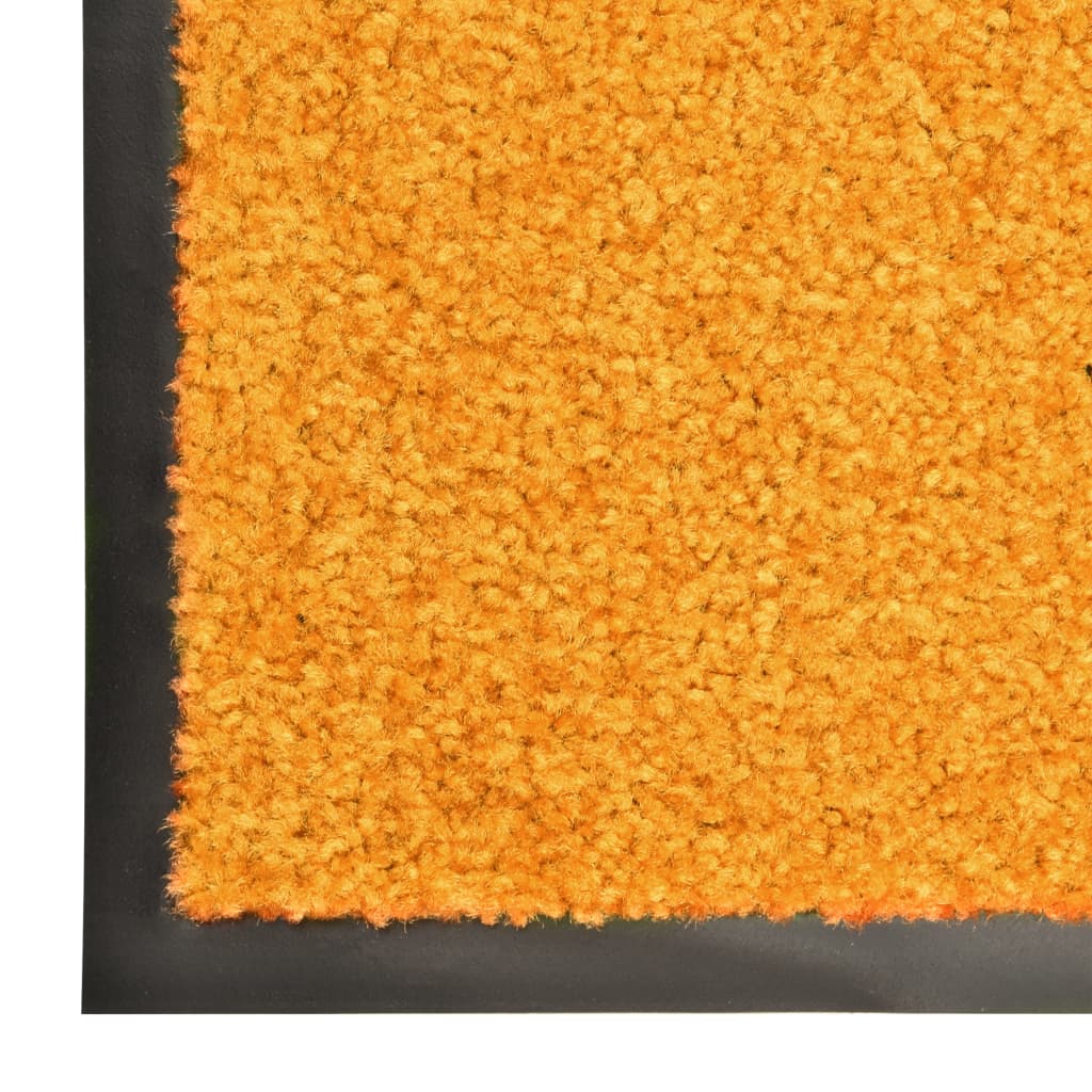 vidaXL Dörrmatta tvättbar orange 90x120 cm
