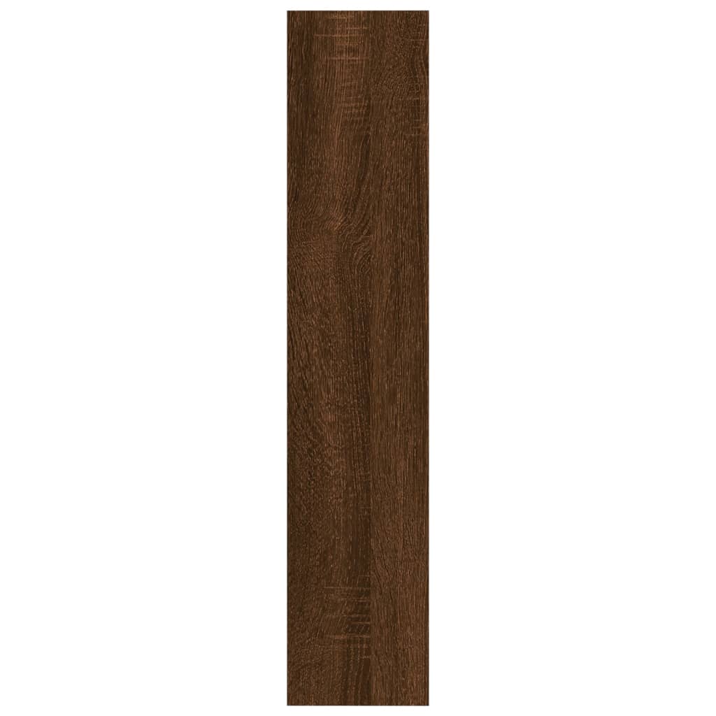 vidaXL Vägghylla brun ek 90x16x78 cm konstruerat trä