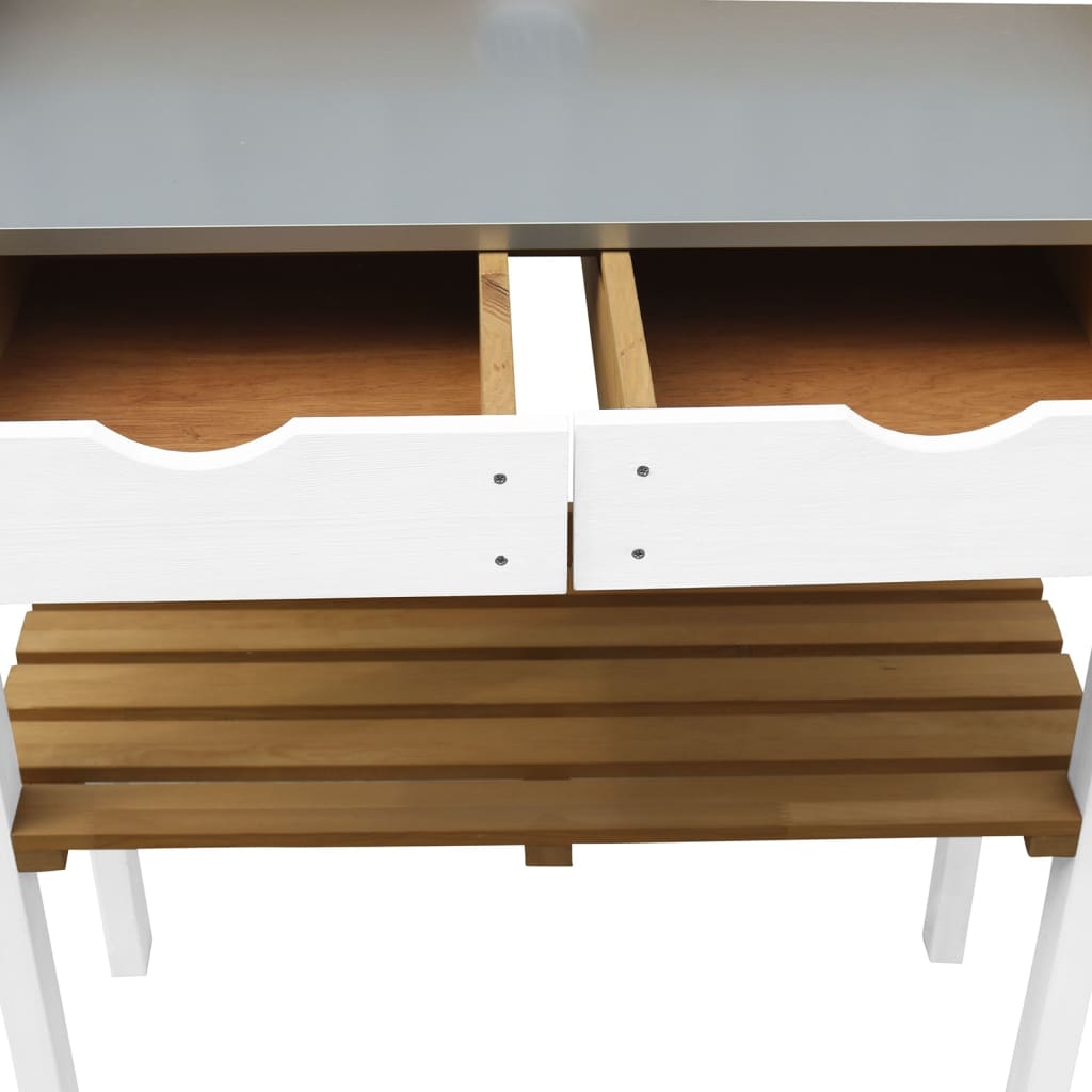 AXI Planteringsbord med 2 lådor brun och vit