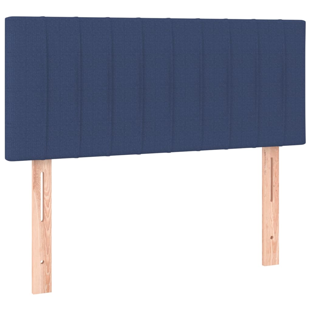 vidaXL Ramsäng med madrass blå 80x200 cm tyg