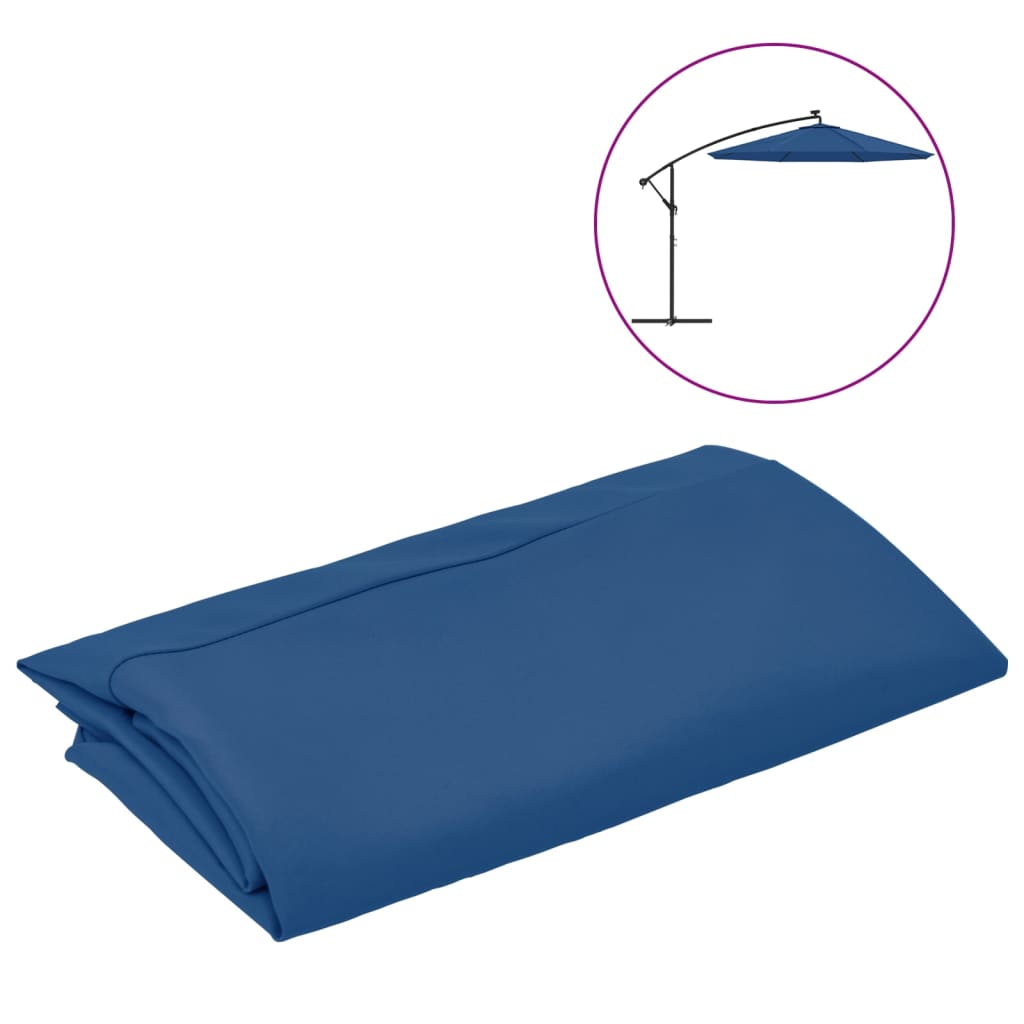 vidaXL Reservtyg för frihängande parasoll azurblå 350 cm