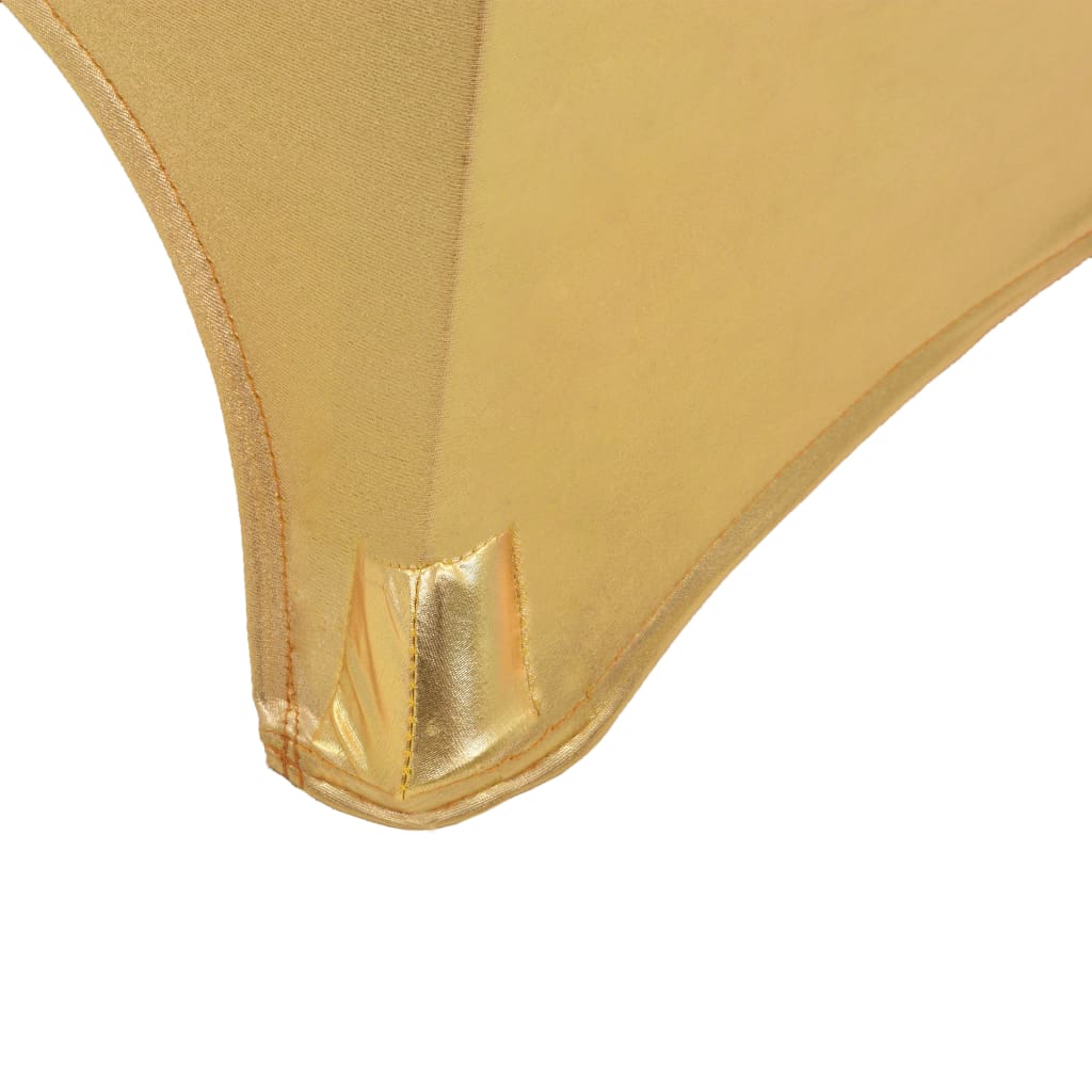 vidaXL Bordsöverdrag 2 st stretch guld 60 cm