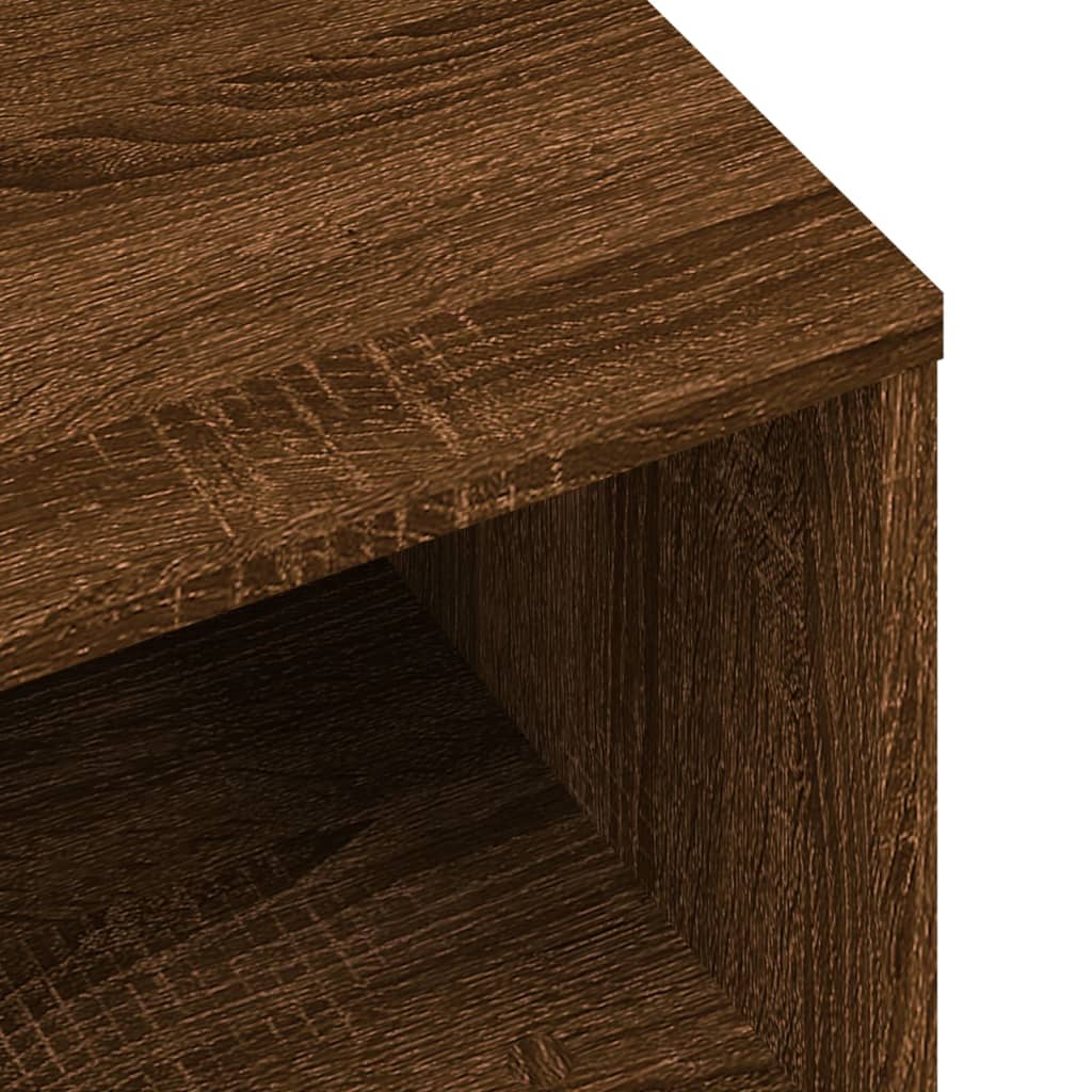 vidaXL Tv-bänk brun ek 120x34x37 cm konstruerat trä